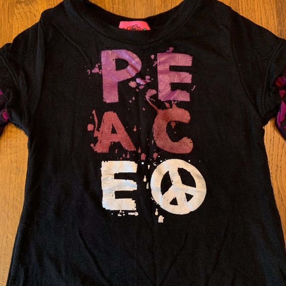 FLOWERS BY ZOE Baby Girls Dress 12 months Soft Black Peace Baby Dress Toddler - Picture 3 of 5